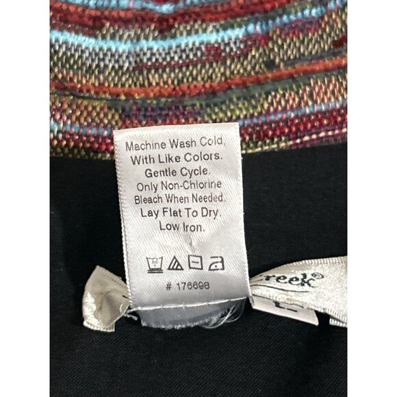 Coldwater Creek Multicolor Textured Striped Womens Button-Up Jacket L - Picture 5 of 7